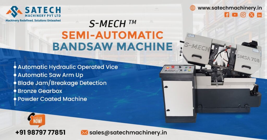 Supplier of Semi Automatic Bandsaw Machine in Uttarakhand