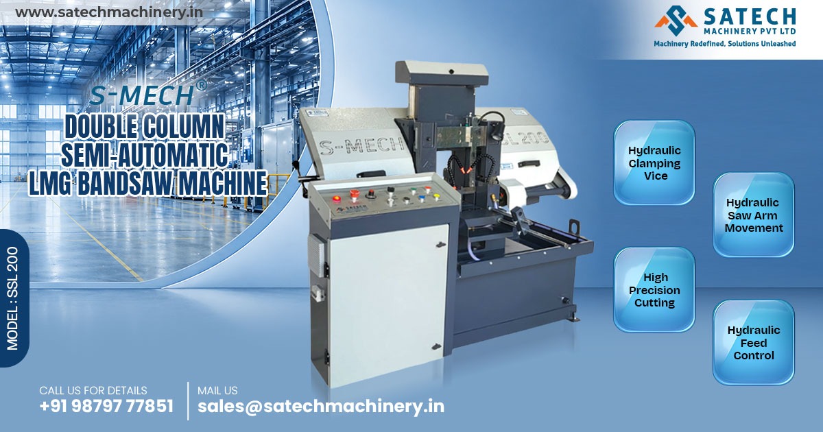 What are the Benefits of Using a Double Column Semi-Automatic Bandsaw Machine?