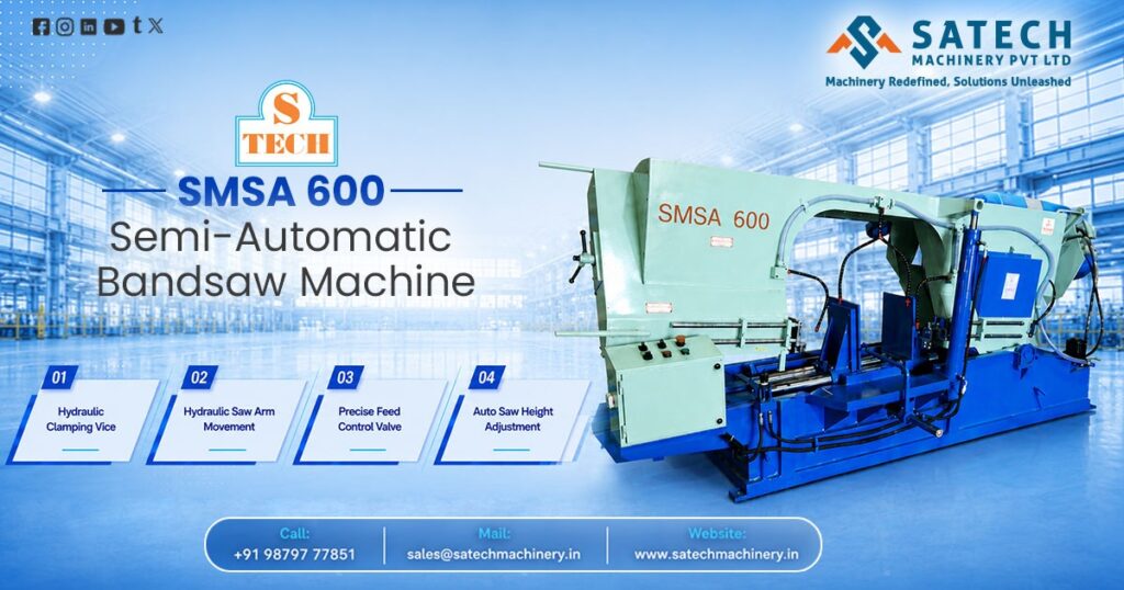 Manufacturer 600 mm Semi-Automatic Bandsaw Machine
