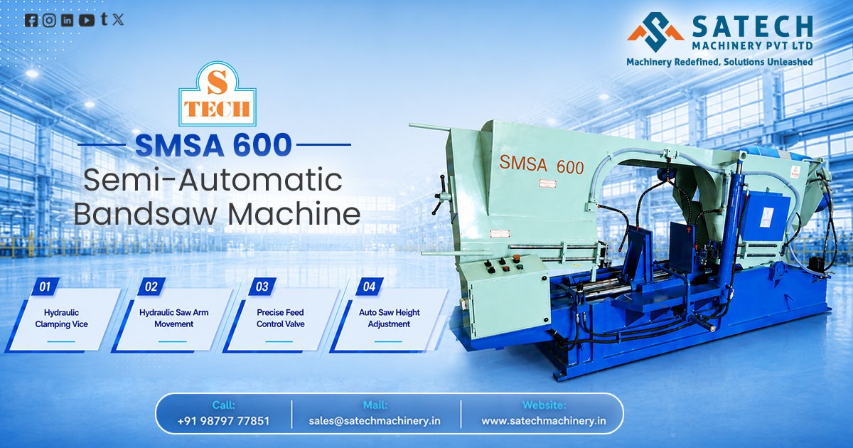 Manufacturer 600 mm Semi-Automatic Bandsaw Machine