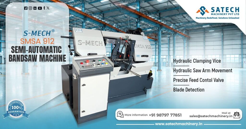 200 mm Semi-Automatic Bandsaw Machine Manufacturer and Supplier in Ludhiana