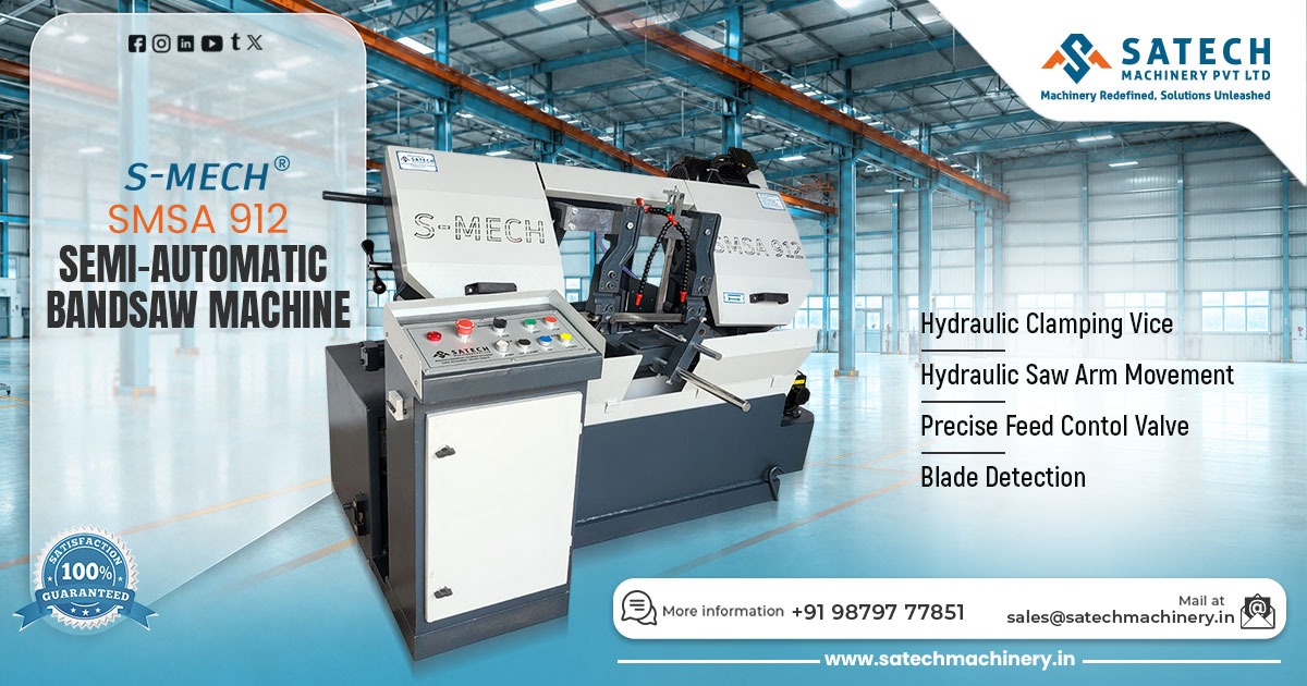 200 mm Semi-Automatic Bandsaw Machine Manufacturer and Supplier in Ludhiana