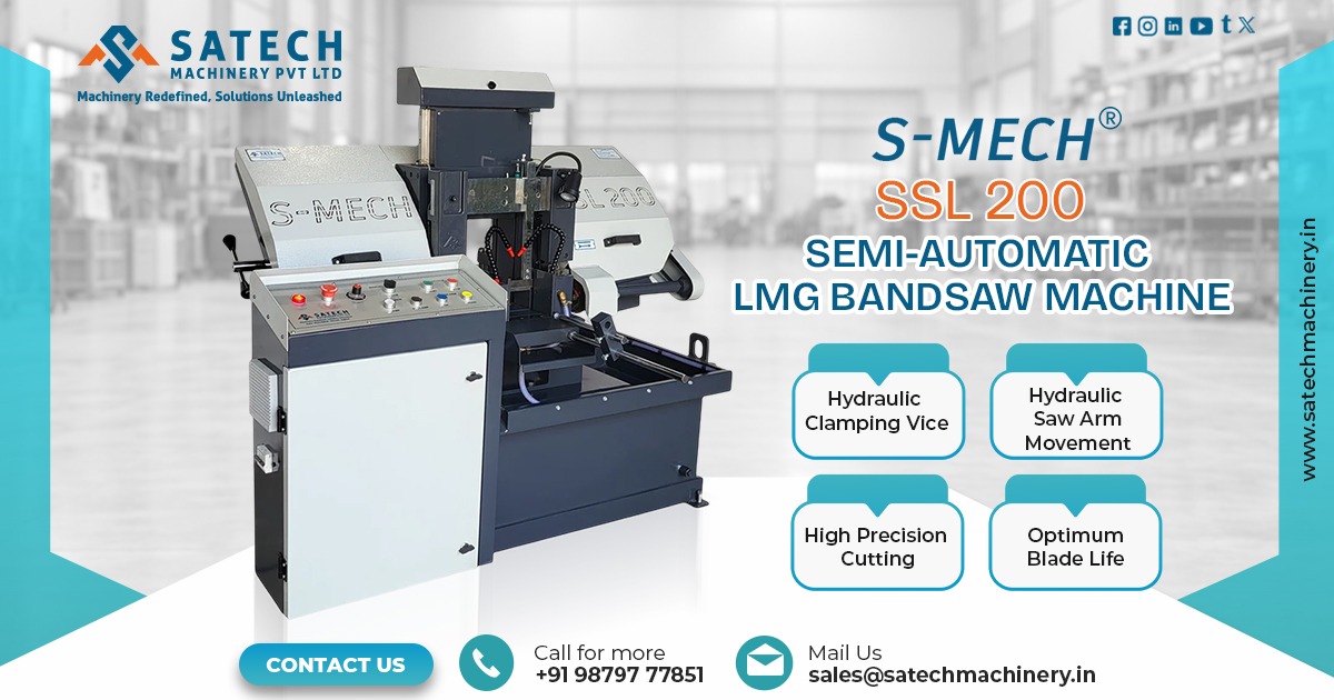 Semi-Automatic Double Column Bandsaw Machine in Ahmedabad